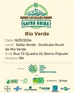 Leia mais sobre o artigo SRRV receberá evento técnico da Expedição Safra Goiás